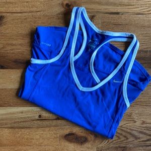 Blue Nike Dri-Fit Sports Tank